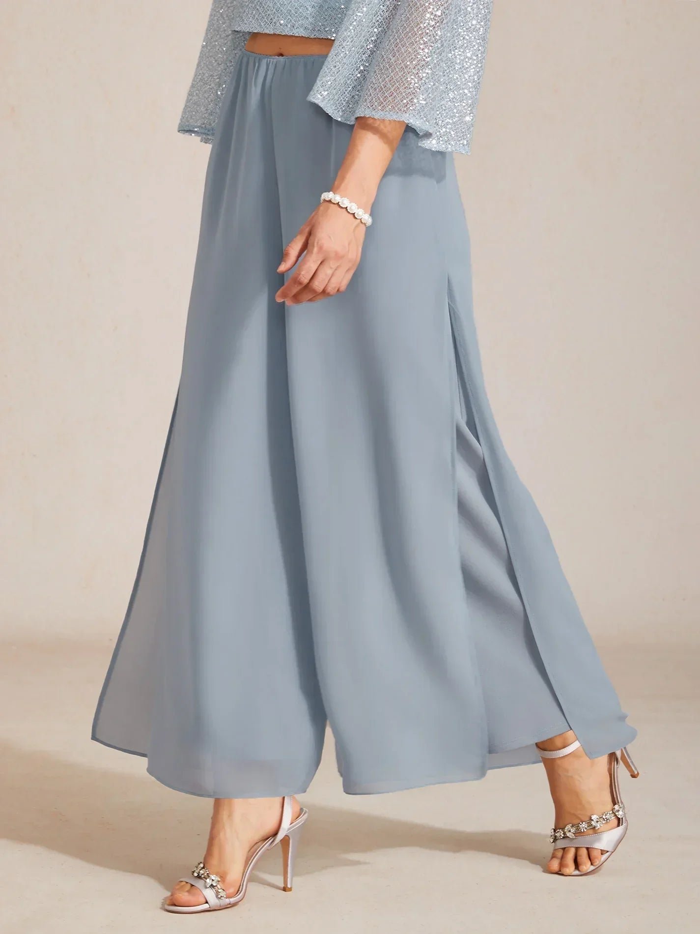 Olivenna | Chiffon Split Leg Pants