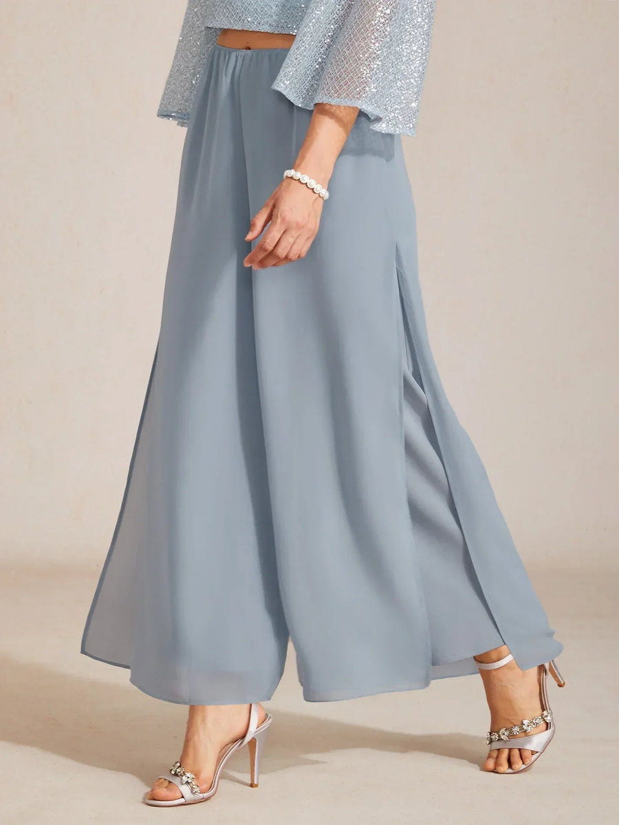 Olivenna | Chiffon Split Leg Pants