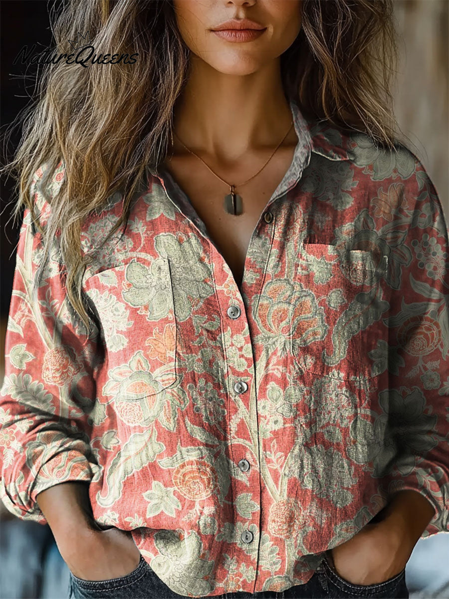 Zennor | Vintage Pattern Cotton Blouse