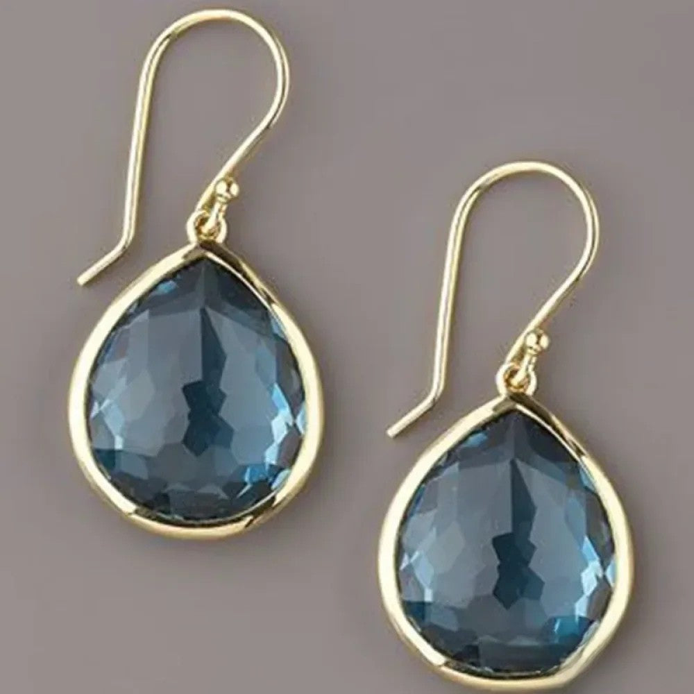 Celia | Retro Blue Drop Earrings