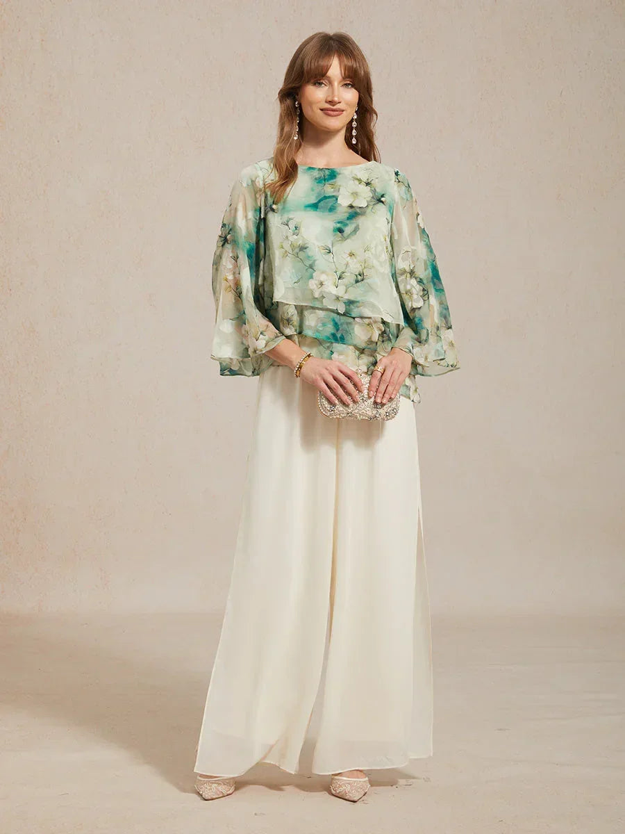 Navessa | Chiffon Split Leg Pants