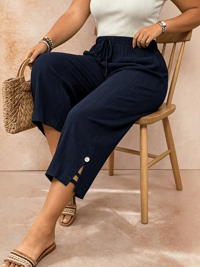 Riviera Textured Capri Pants
