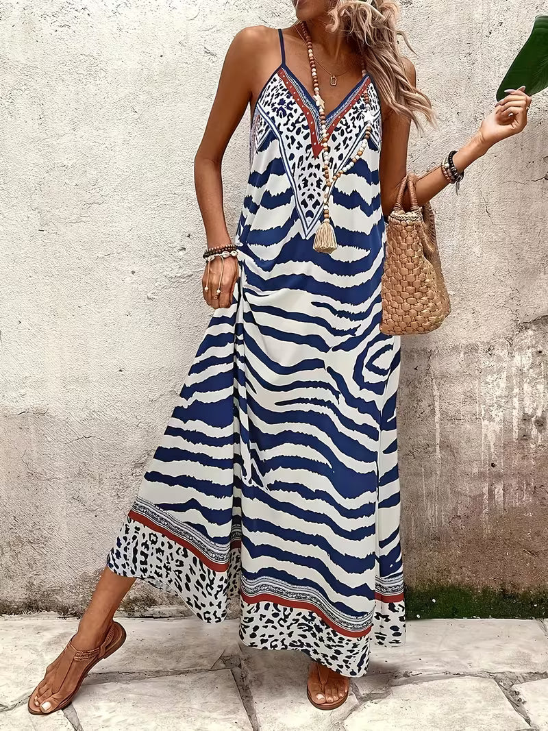 Sahara | Animal Print Cami Maxi Dress