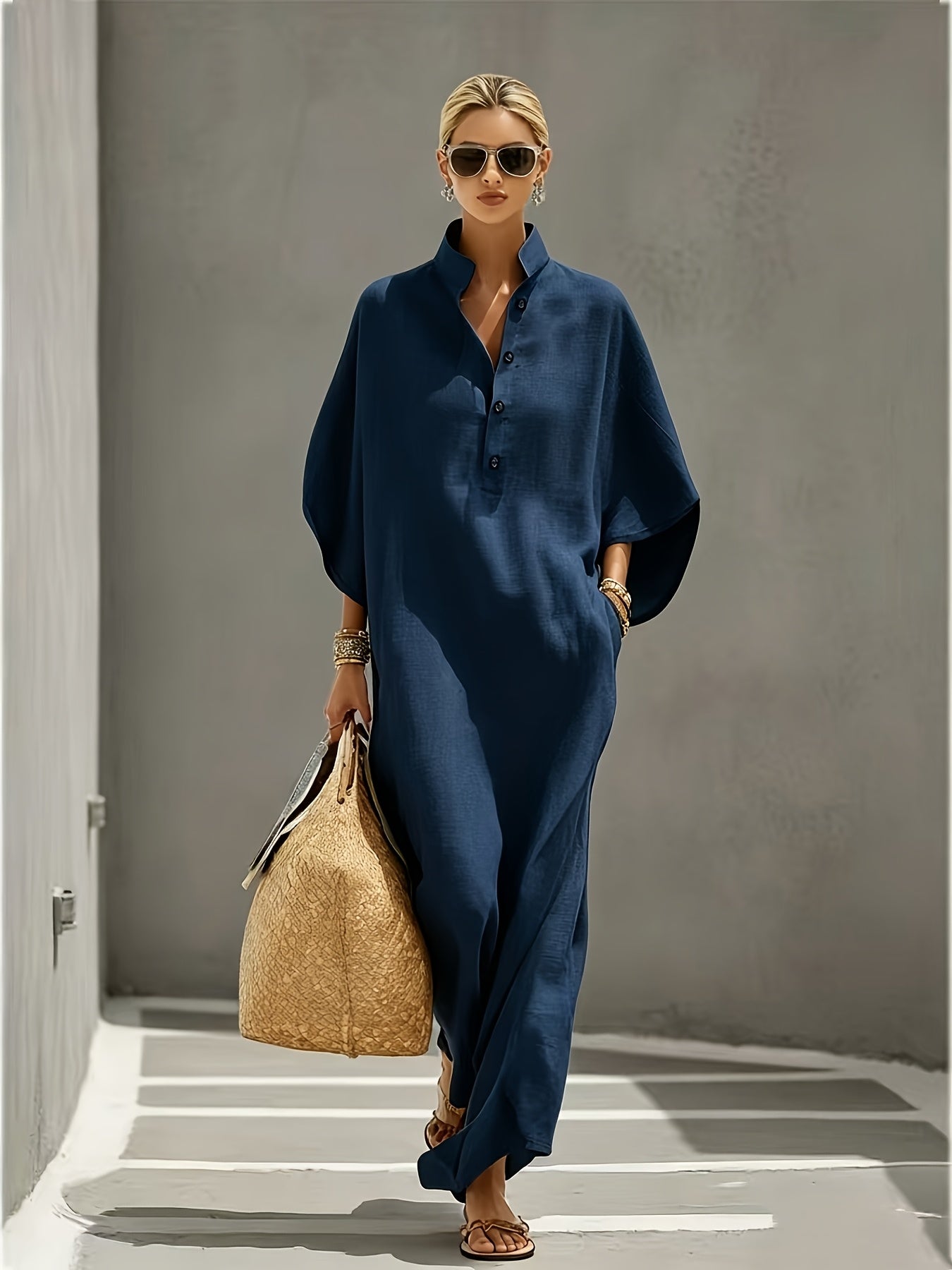 Indie | Soft Linen Kaftan Dress