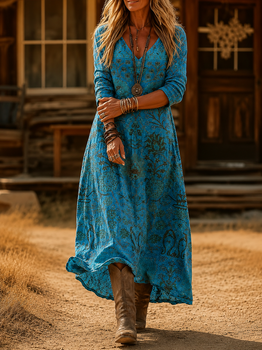 Belvina | Vintage Bohemian Autumn Dress