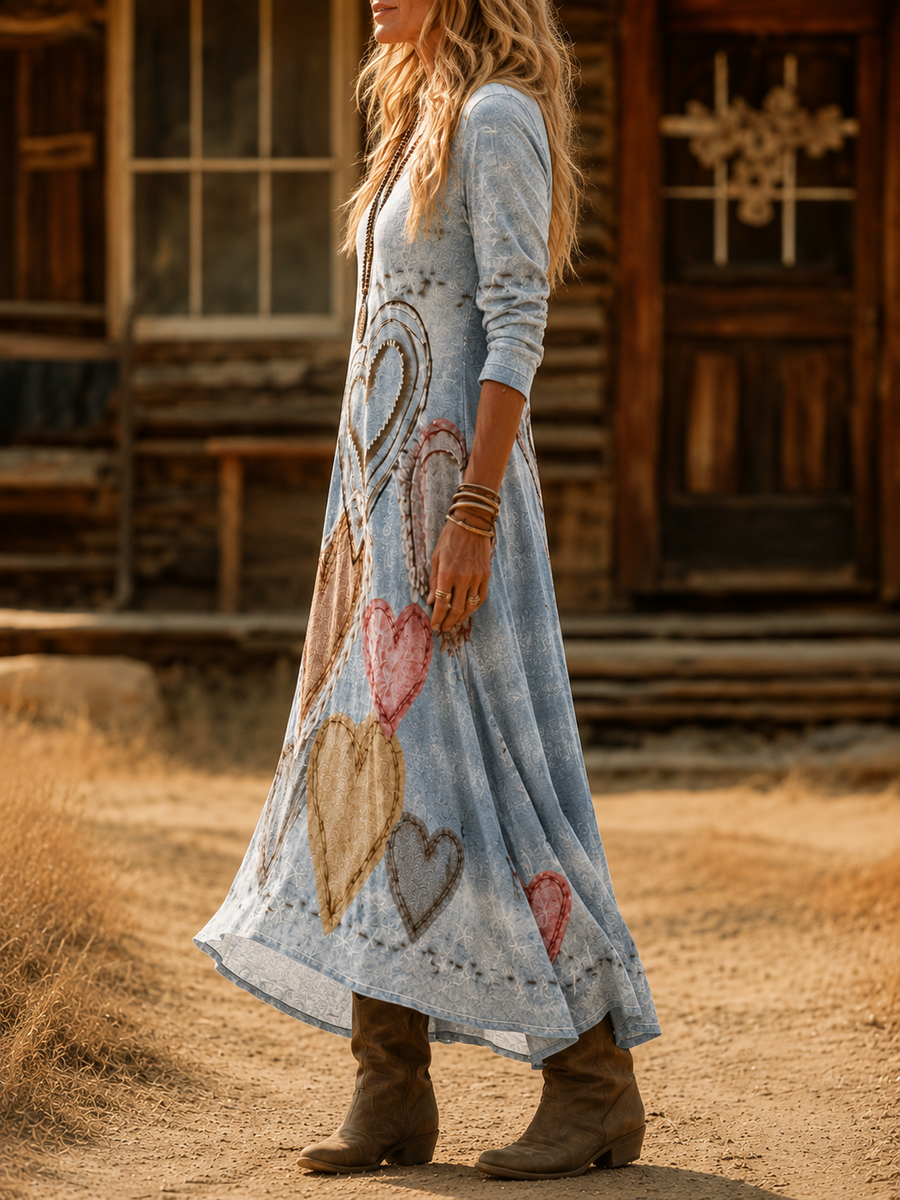 Azaria | Vintage Bohemian Autumn Dress