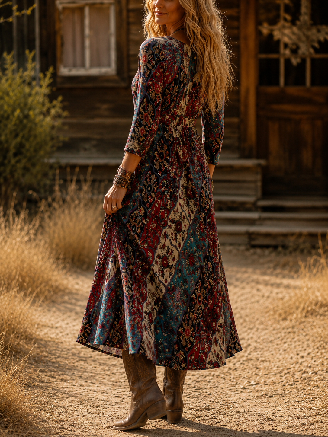 Aramina | Vintage Bohemian Autumn Dress