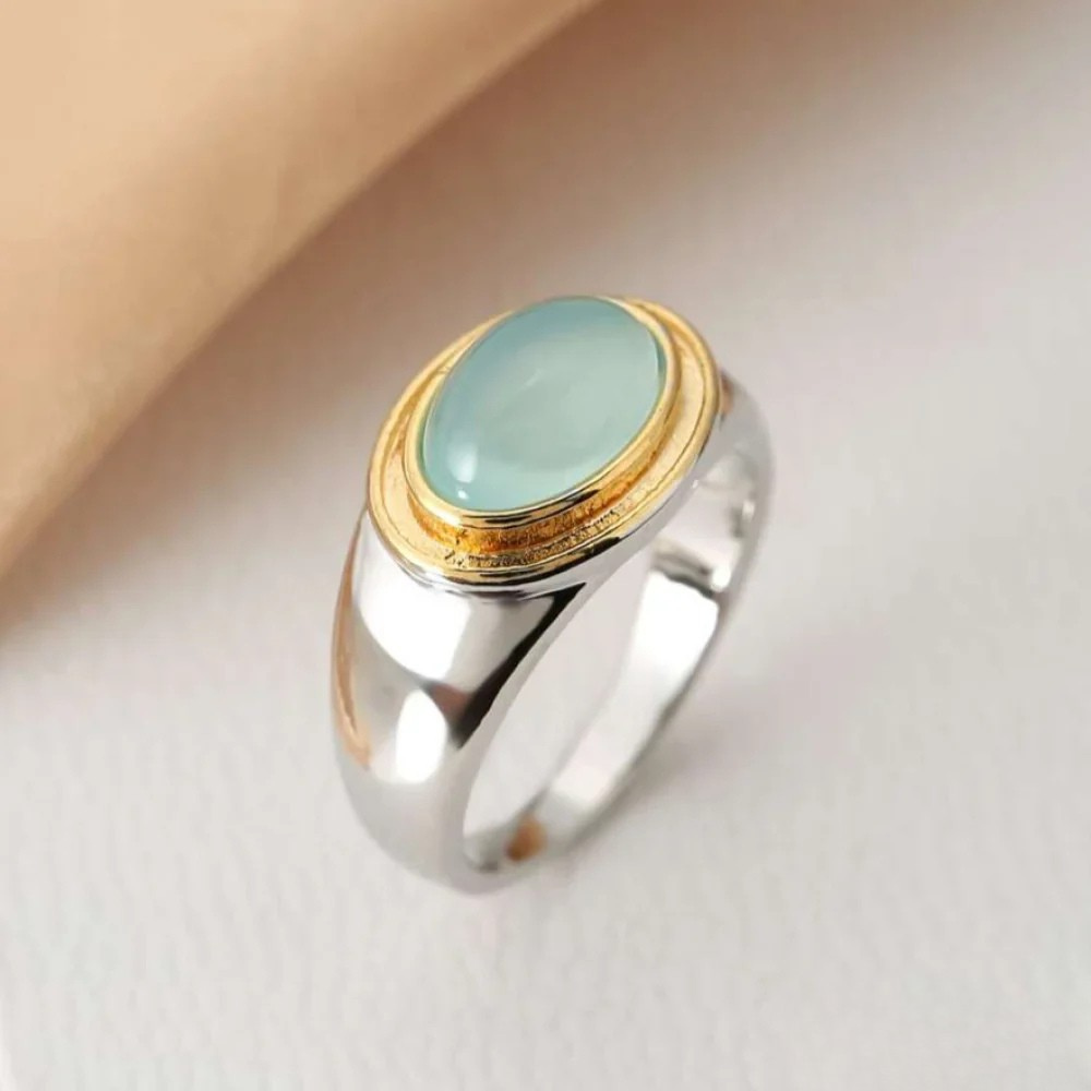 Tilda | Retro Green Moonstone Ring