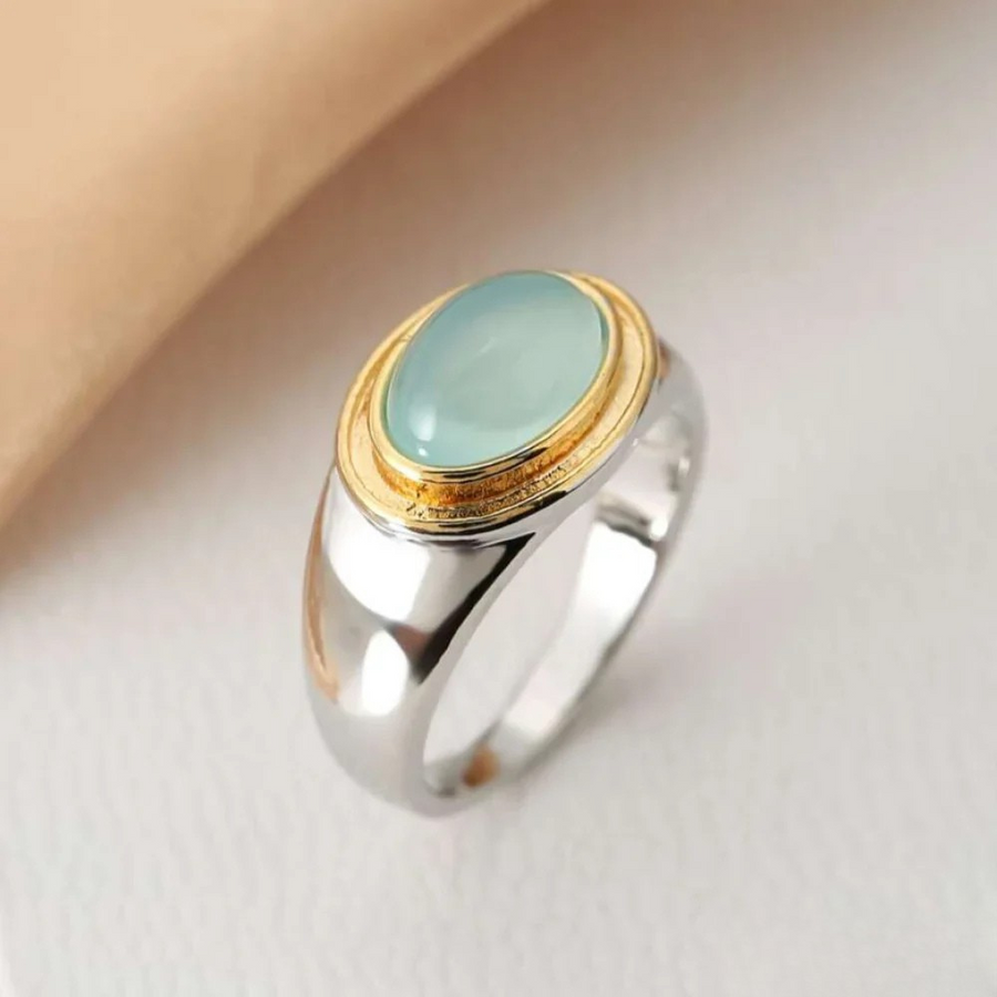 Tilda | Retro Green Moonstone Ring