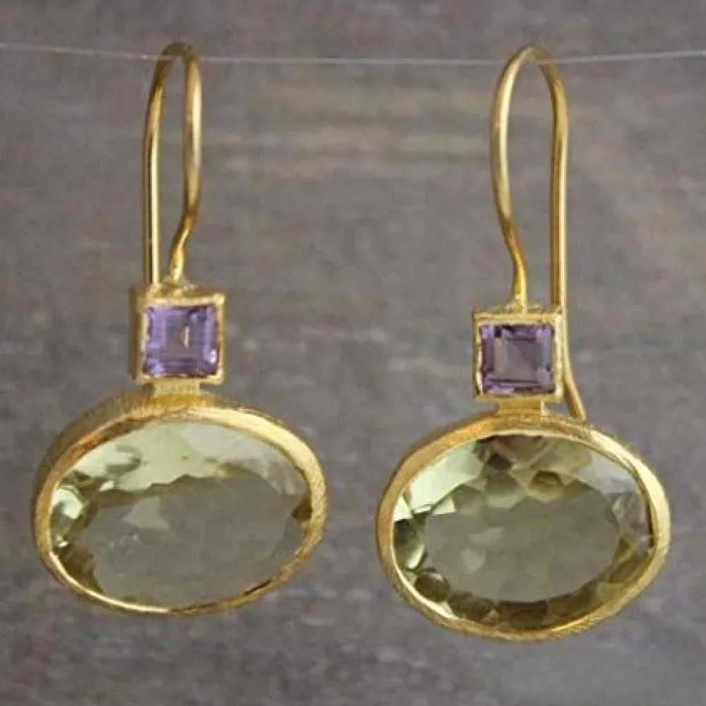 Kael | Retro Green Earrings