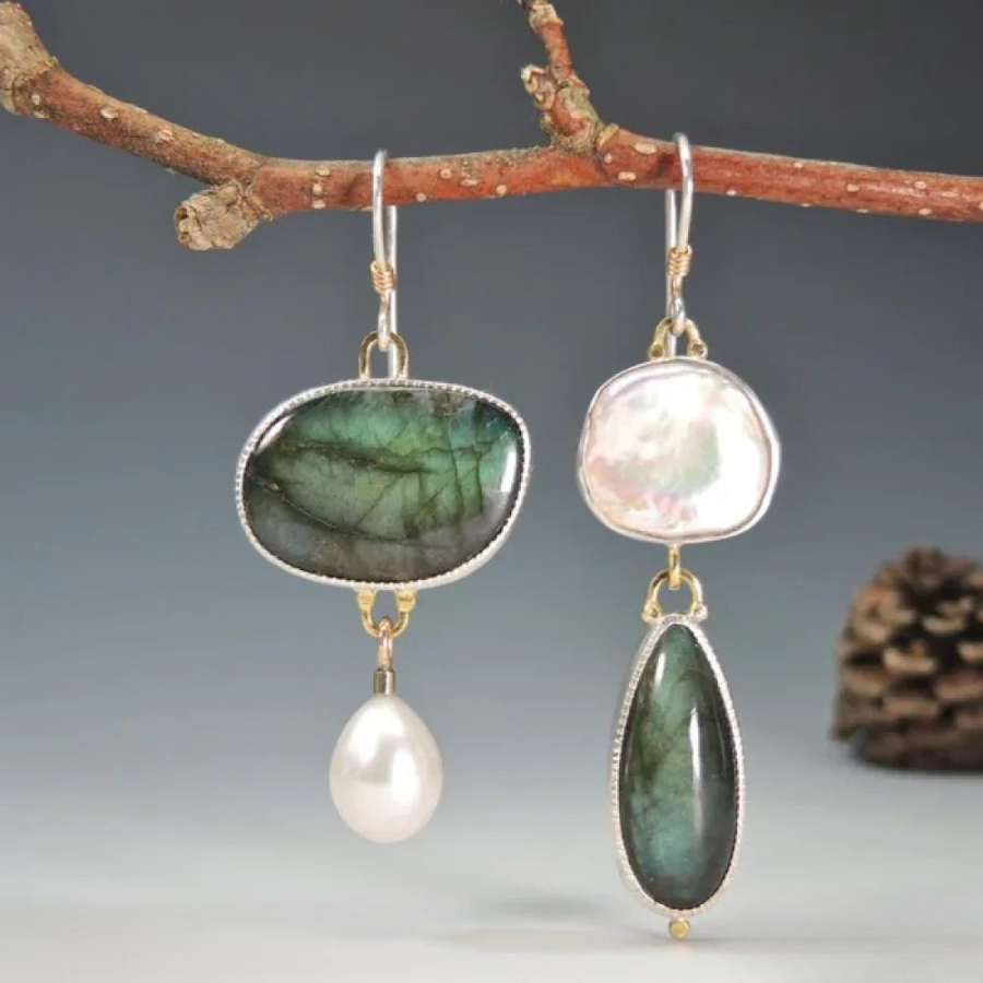 Lale | Retro Stein Earrings