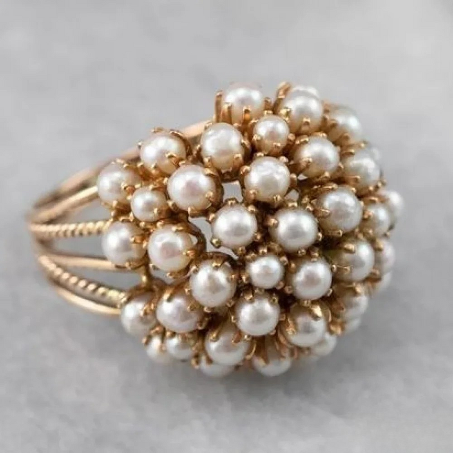 Elowyn | Inlaid Pearl Ring