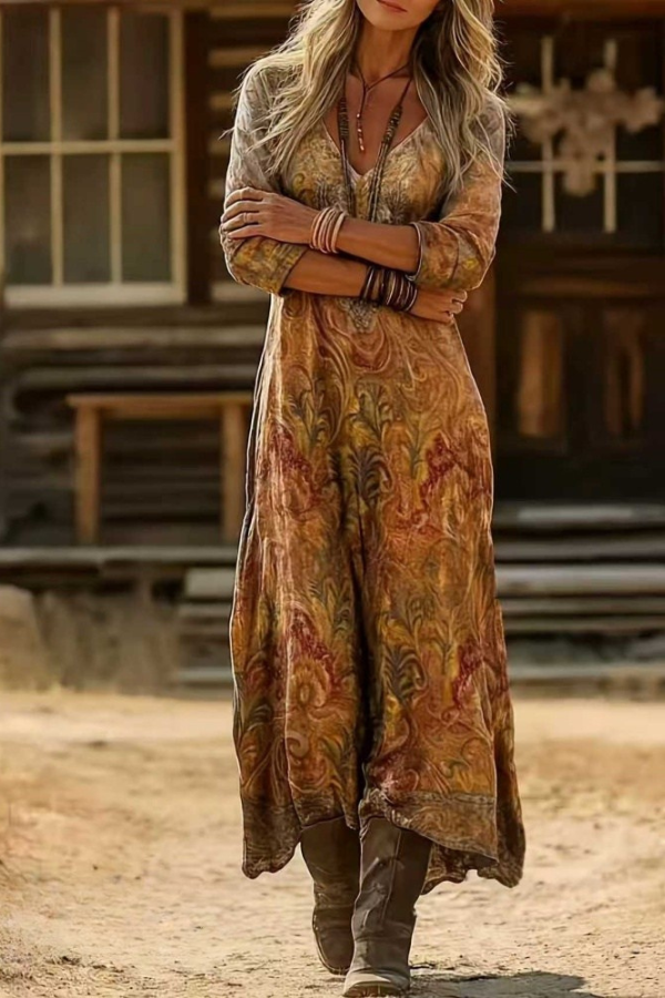 Bianca | Vintage Bohemian Autumn Dress