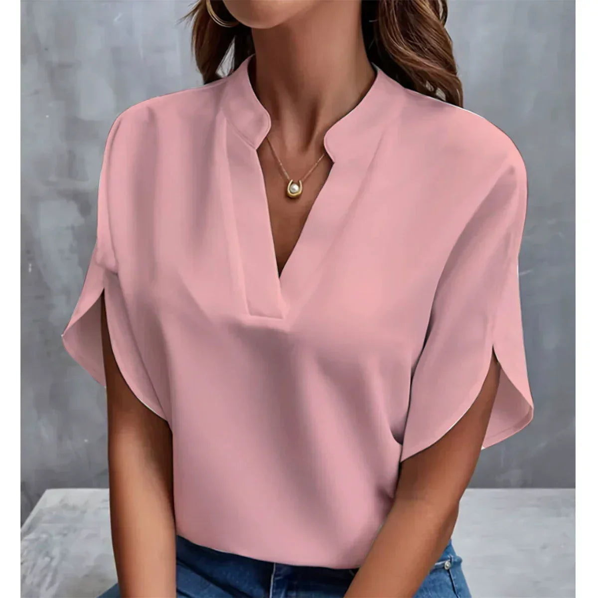 Marlenne | V-Neck Half Sleeve Blouse