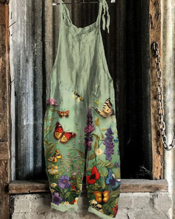 Wanderfield | Butterfly & Floral Artisan Overalls