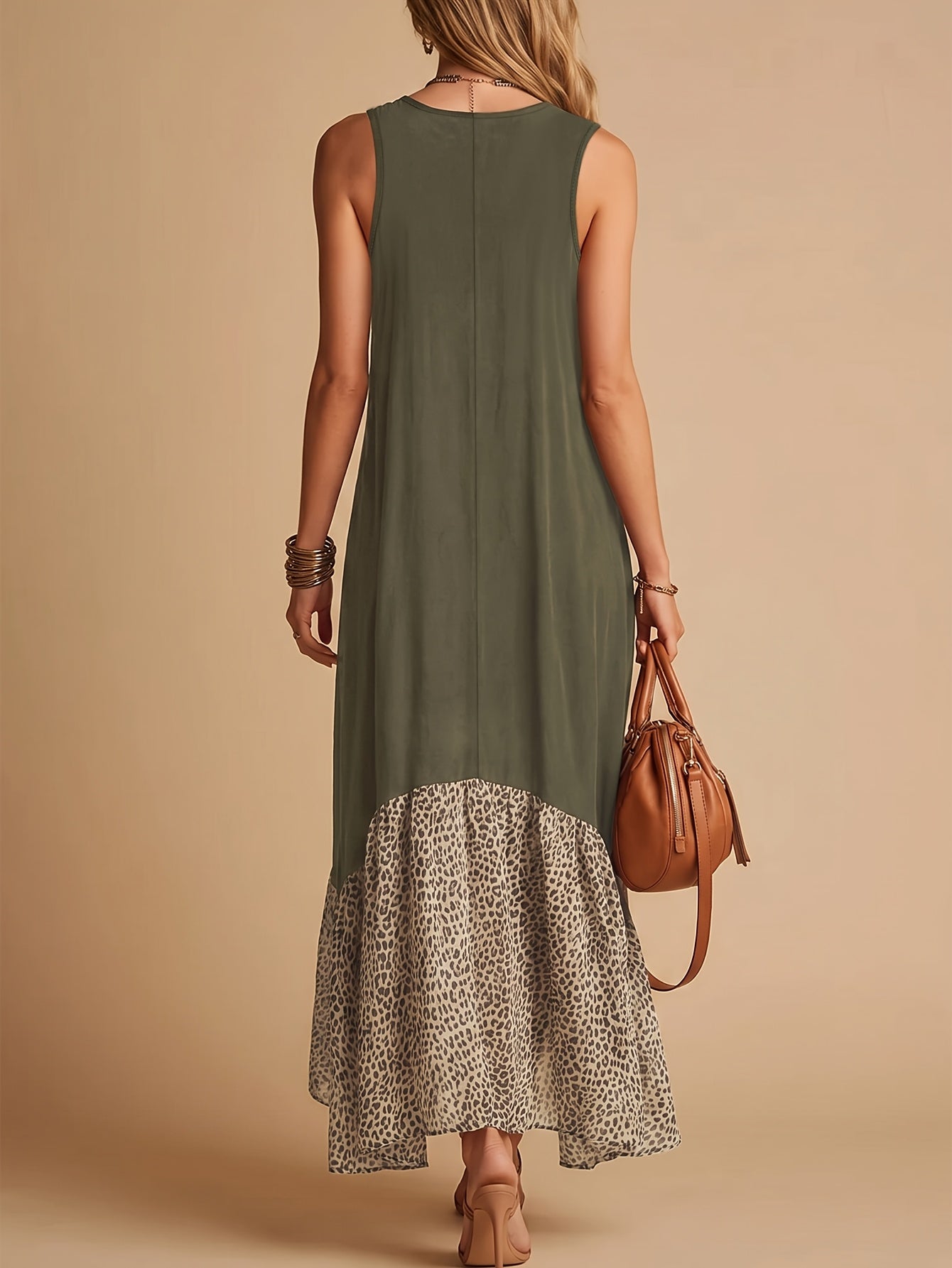 Emerson | Bohemian Leopard Hem Maxi Dress