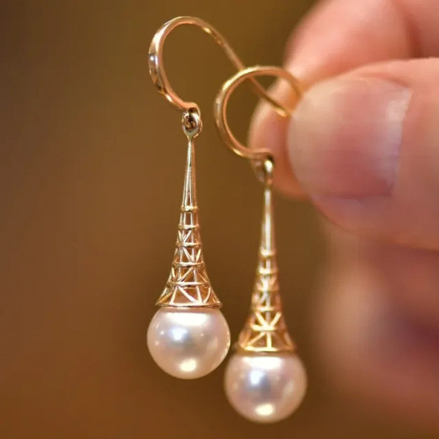 Elara | Vintage Pearl Earrings