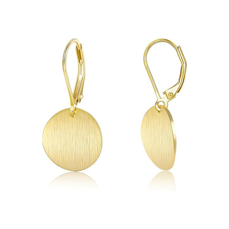 Kaia | Retro Golden Disc Earrings