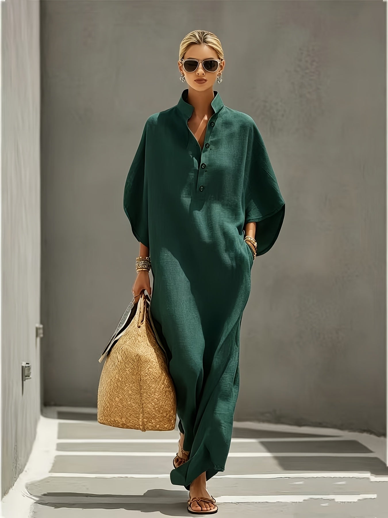Indie | Soft Linen Kaftan Dress